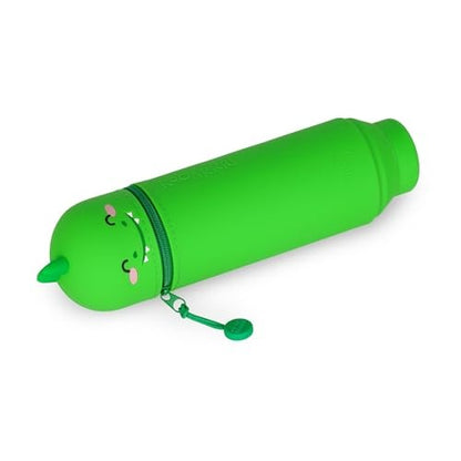 LEGAMI - 2 in 1 Soft Silicone School Pencil Case - Kawaii Dinosaur Shaped Pouch Pen Holder Silicone Zipper Pen Pouch Pencils Markers H 18.5 Cm - Image 3