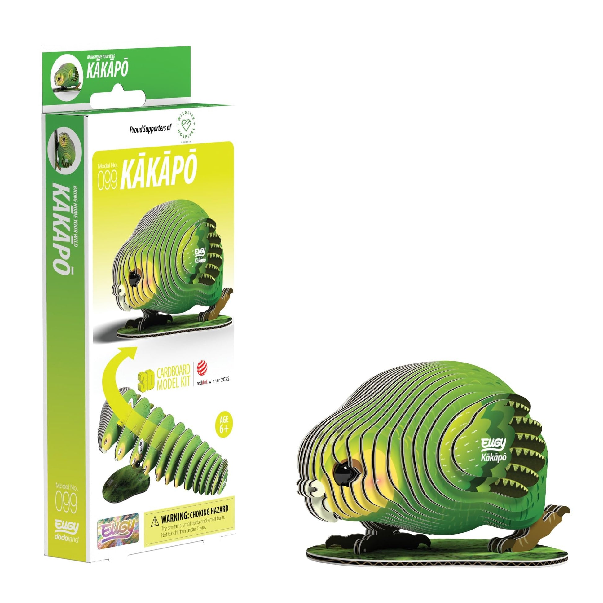 Eugy Kakapo 3D Model Craft Kit - Image 1