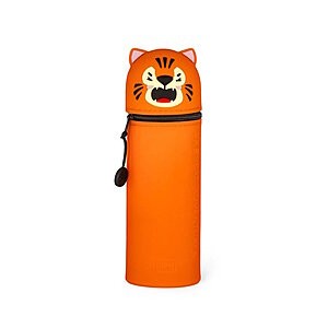 Legami - "Grrreat Adventures" 2-in-1 Silicone Pencil Case - Tiger - Image 1