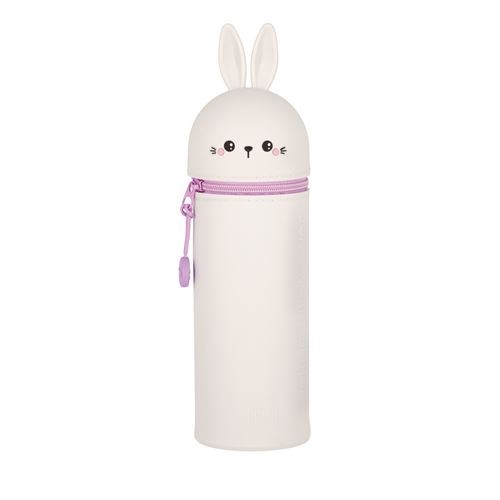 Silicone Pencil Case - Bunny "Don't Worry Be Hoppy" 2-in-1  - Image 1