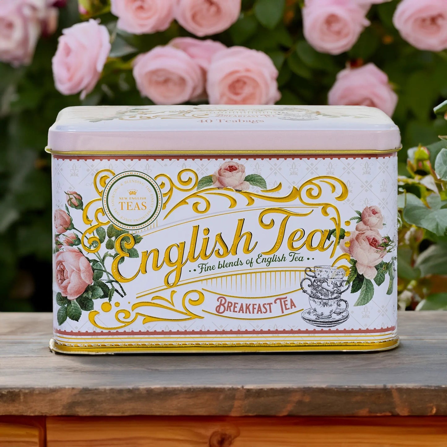 English Rose Tea Tin - Image 1
