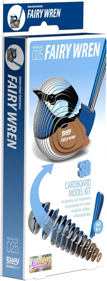 Eugy Fairy Wren 025 3D Cardboard Model Construction Kit - Image 4