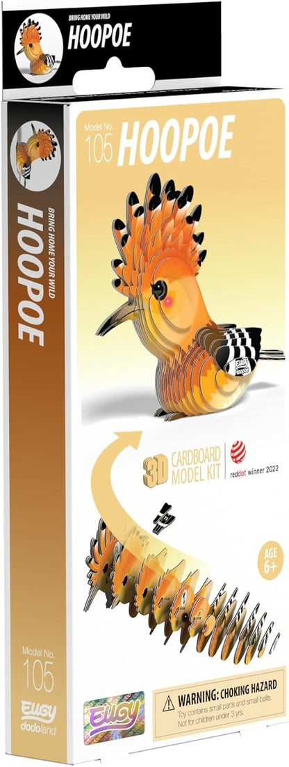 Eugy Hoopoe Bird 105 3D Cardboard Model Construction Kit - Image 3