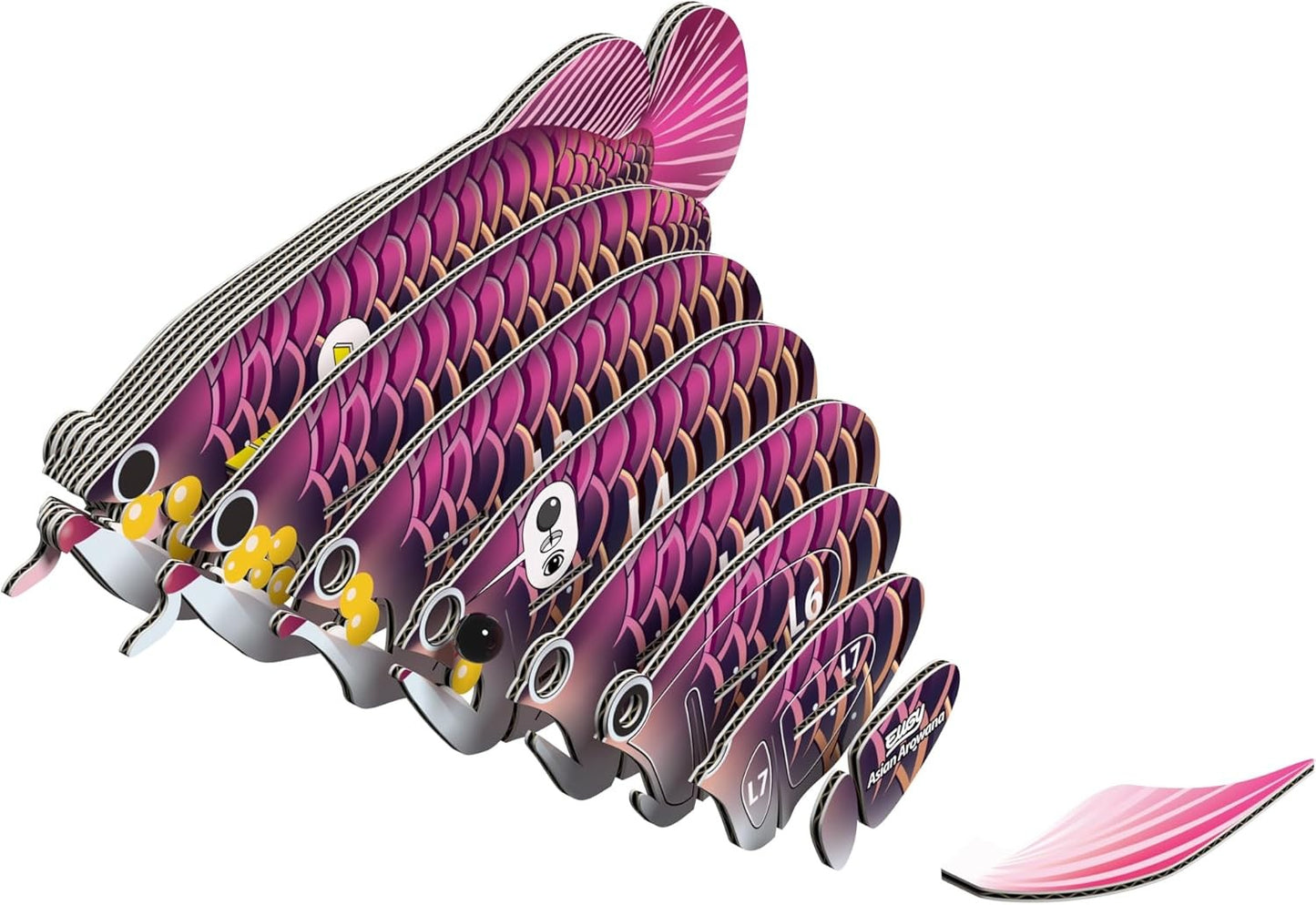 Eugy Asian Arowana Fish 118 3D Cardboard Model Construction Kit - Image 2