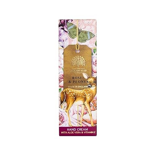 English Soap Company Rose & Peony Scented Luxury Beeswax Hand Cream Tube 75ml - Image 2