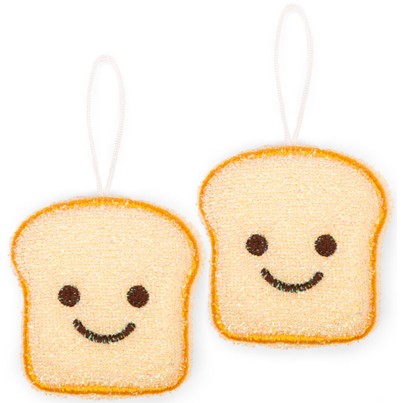 KIKKERLAND® Toast Scrub Sponge Set of 2 - Image 1
