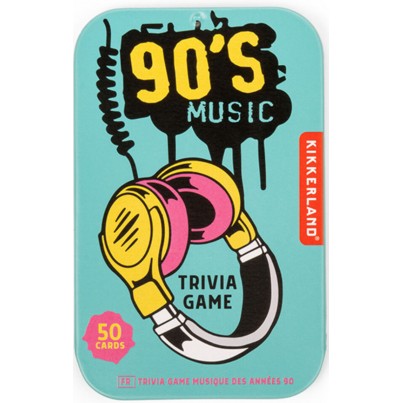 Kikkerland Card Game 90s Music Trivia - Image 1