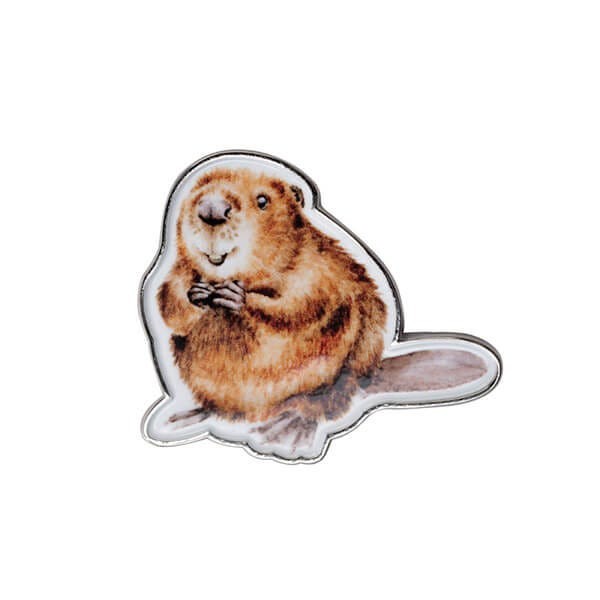 'The Arborist' Beaver Pin Badge - Image 1