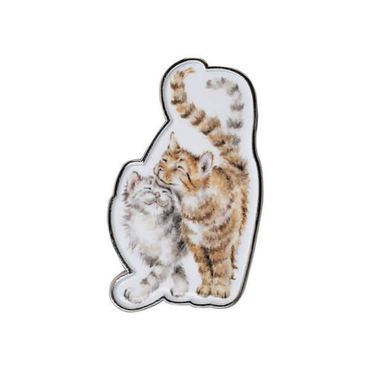 'Feline Good' Cat Pin Badge - Image 1