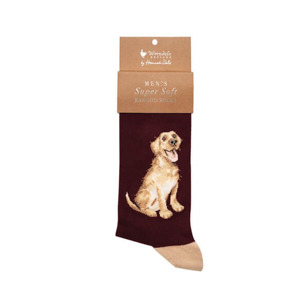 Wrendale Designs 'Good as Gold' Labrador Men's Socks - Image 1