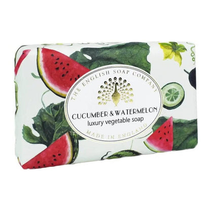 The English Soap Company Cucumber & Watermelon Wrapped Vegan Soap Bar - Image 1