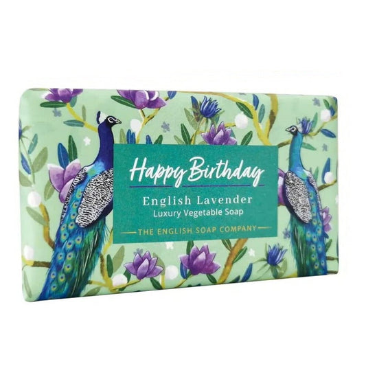 The English Soap Company English Lavender Happy Birthday Soap Bar 190g - Image 1