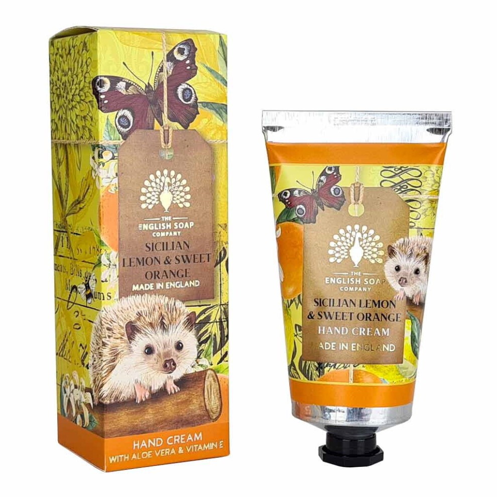 English Soap Company Sicilian Lemon & Sweet Orange Hand Cream Tube 75ml - Image 1