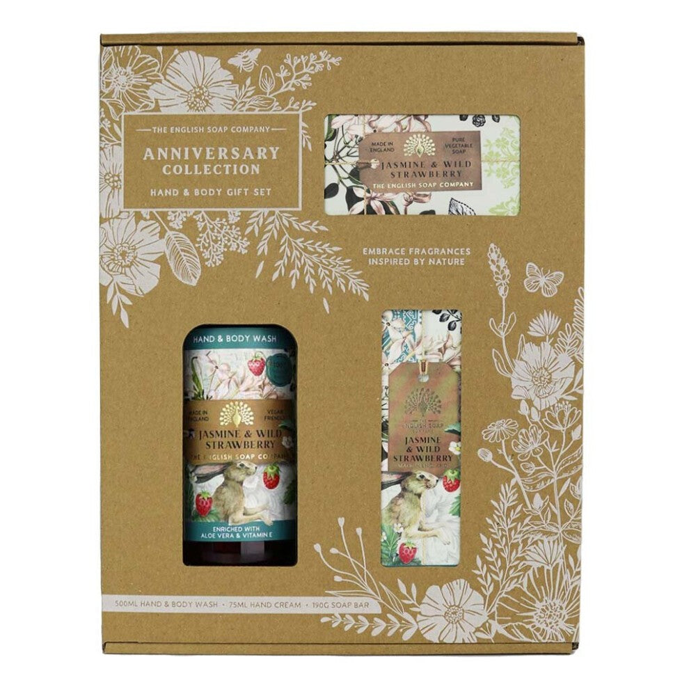 Jasmine & Wild Strawberry Hand and Body Gift Box - Image 1
