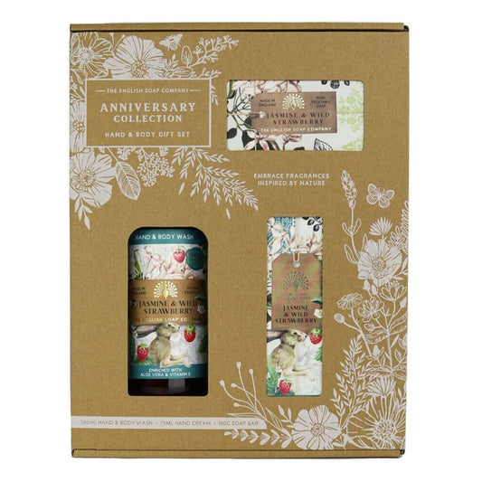 Jasmine & Wild Strawberry Hand and Body Gift Box - Image 1