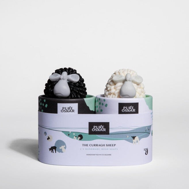 Pure Oskar Set of 2 Handmade Irish Soap - Curragh Sheep Black and White Sheep  Natural Moisturizing Ingredients Cute Quirky Fun  Made in Ireland  Gift - Image 2