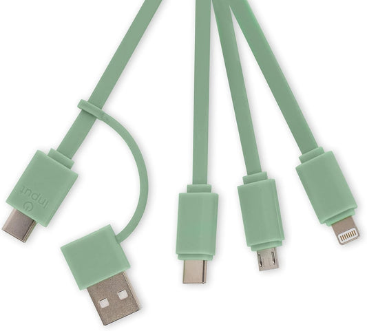 Legami - Koala Theme Multiple Link up Charging Cable with Keyring 4 USB Charging Cables Type-C Micro-USB Lightning Cable with USB Type C Adapter T - Image 2