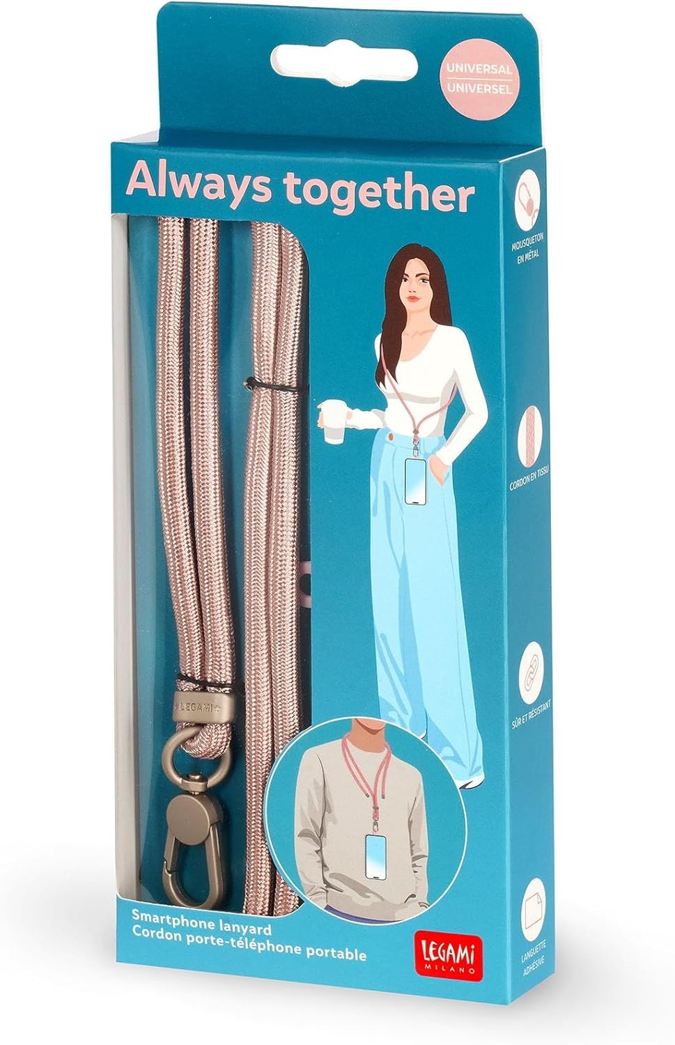 Rose Gold Smartphone Lanyard - Always Together - Image 4