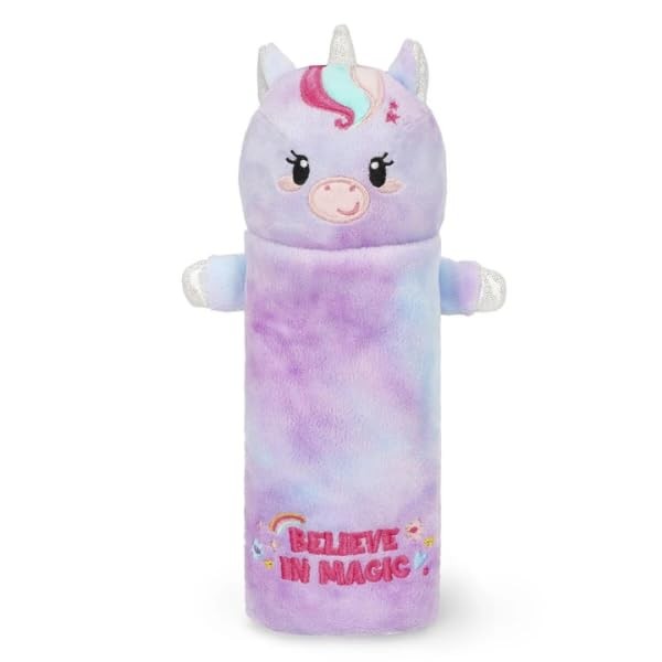 Unicorn "Believe in Magic" Soft Plush Pencil Case - Super Soft! - Image 1
