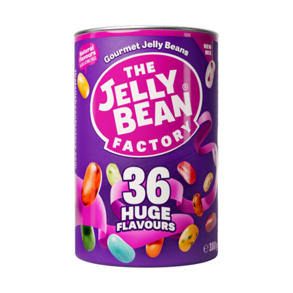The Jelly Bean Factory 36 Huge Flavours Mix - Can 380g - Image 1