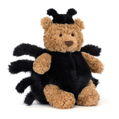 Jellycat Bartholomew Bear Spider in Brown/Black - Image 1