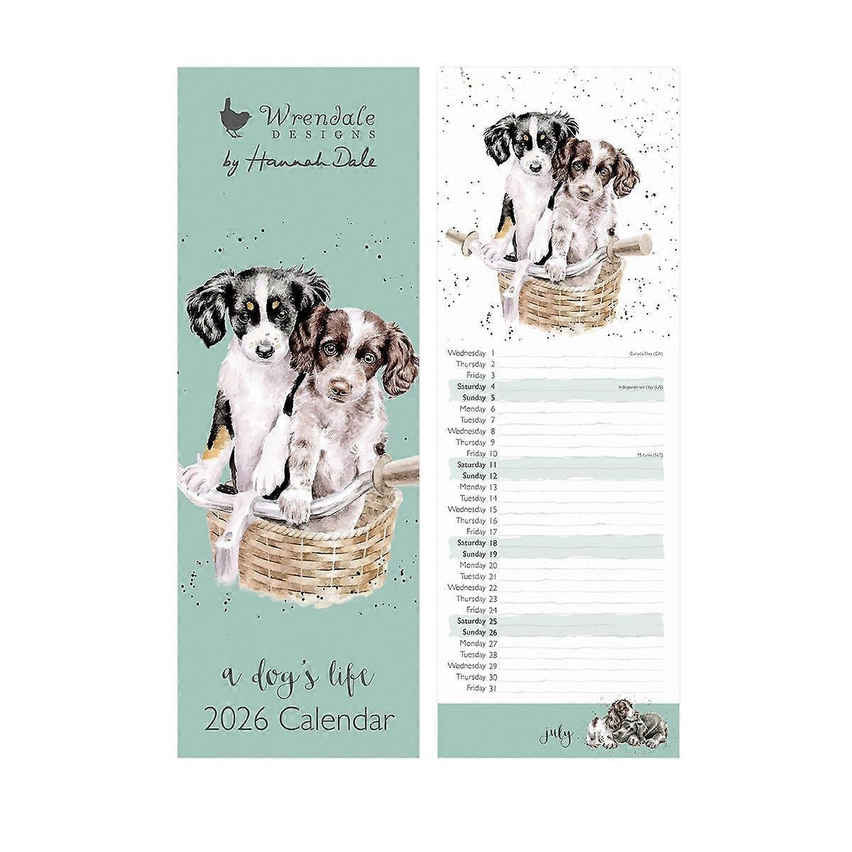 A Dog’s Life Slim Calendar 2026 - Image 1