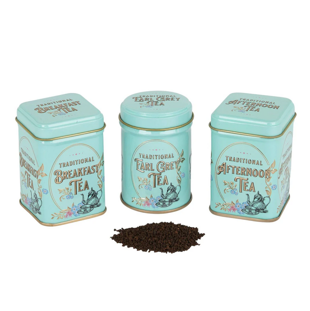Vintage Victorian Tea Tins with Loose-leaf Tea - Image 1