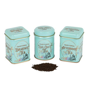 Vintage Victorian Tea Tins with Loose-leaf Tea - Image 1