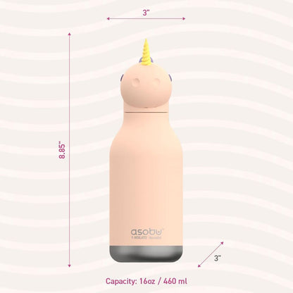 Bestie Bottle 16 Oz. Pink Unicorn Stainless Steel Insulated Water Bottle - Image 3