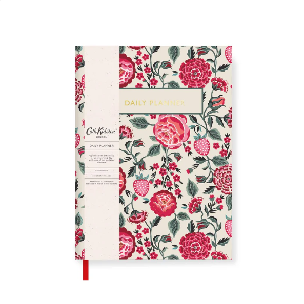 Cath Kidston A5 Daily Planner Undated - Daily to Do List Planner - 288 Pages, Hourly Schedule Planner, Notes Page - Cath Kidston Diary 2024 A5 for New - Image 1