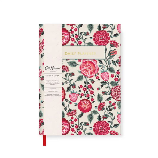 Cath Kidston A5 Daily Planner Undated - Daily to Do List Planner - 288 Pages, Hourly Schedule Planner, Notes Page - Cath Kidston Diary 2024 A5 for New - Image 1