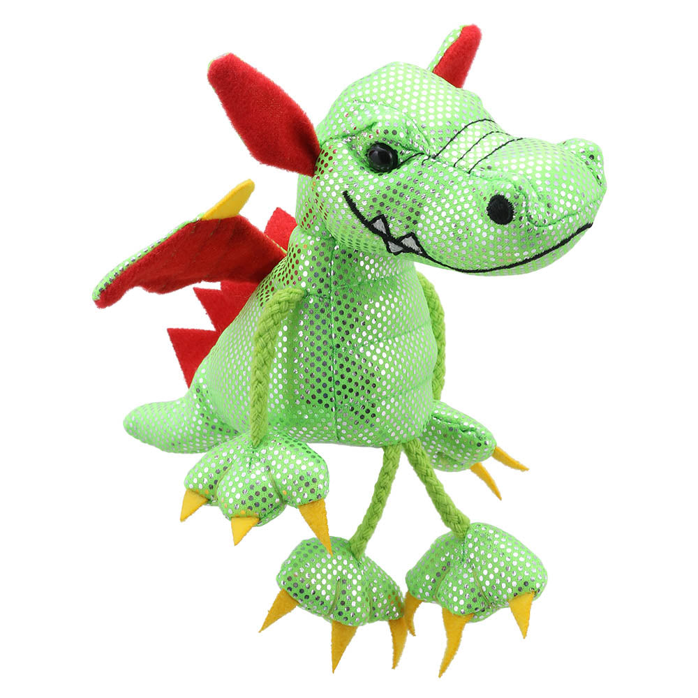 Finger Puppet - Dragon (green) Soft Plush - Image 1