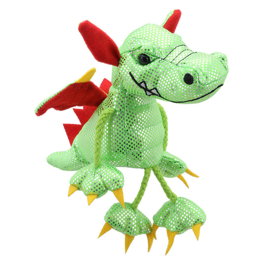 Finger Puppet - Dragon (green) Soft Plush - Image 1