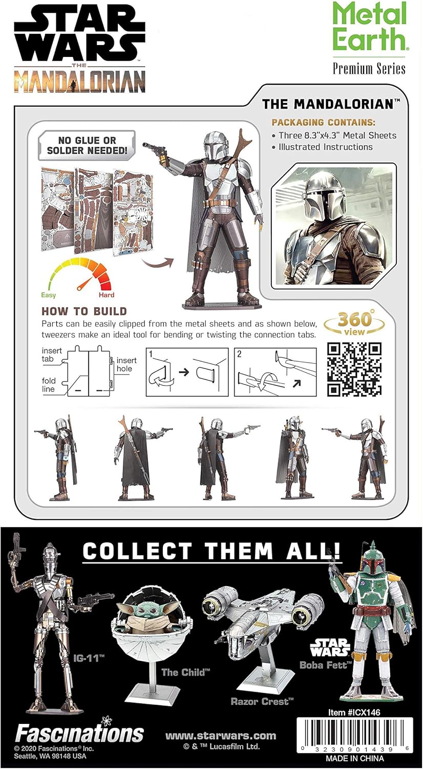 Metal Earth the Mandalorian 3D Metal Model Kit - Image 2