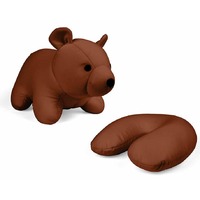 Brown Bear Zip & Flip Travel Pillow - Image 1