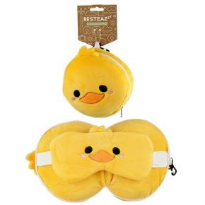 Puckator - Travel Pillow | Relaxeazzz Cutiemals Duck Travel Pillow And Eye Mask