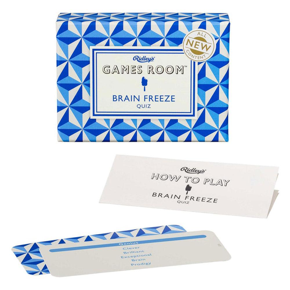 Ridley’s Brain Freeze Trivia Card Game – Trivia Games for Adults and Kids – 2+ Players – Includes 140 Unique Question Cards – Fun Quiz Cards - Image 1