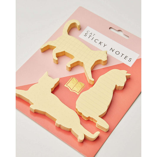 Cat Sticky Notes | Includes 3 Separate Designs | Cat Shaped Sticky Note Pads | Novelty Paper Sticky Pads | Office Supplies | Note Paper - Image 1
