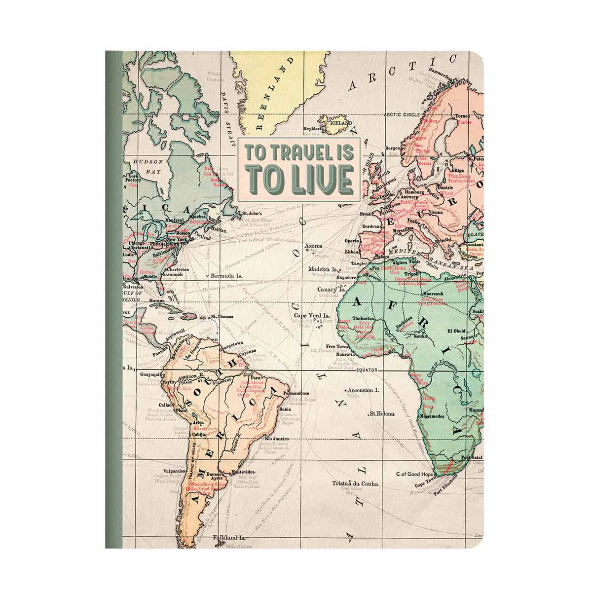 Foglio B5 Notebook with Stripes Multicoloured - Travel - Image 1