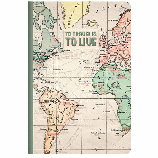 Lined Notebook Medium A5 Sheet - Travel - Image 1