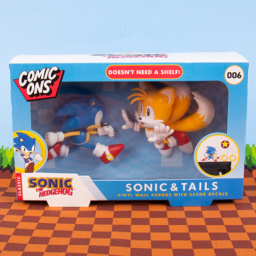 Fizz Creations - Comic Ons Stickers  | Sonic The Hedgehog Comic Ons | Sonic & Tails
