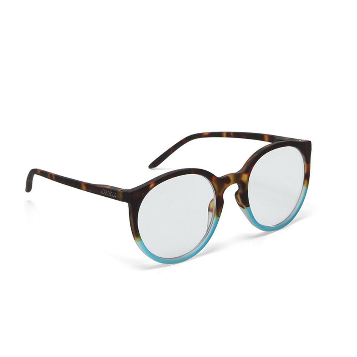 Okkia Bologna Reading Glasses - Havana Blue +2.50 - image 2