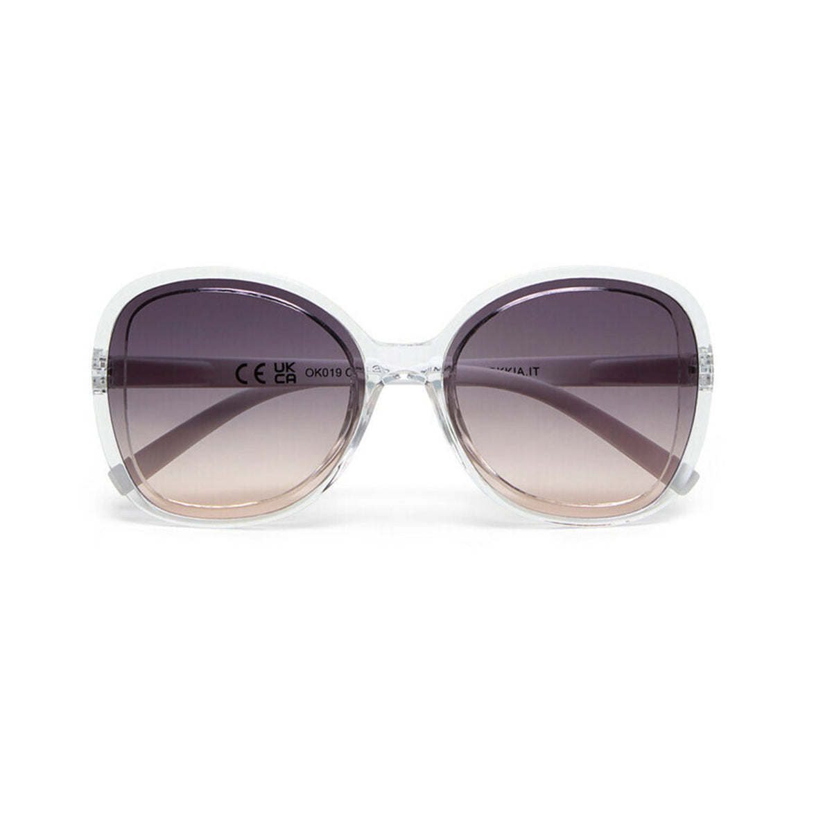 Okkia Anna Sunglasses - Clear with Black Lenses