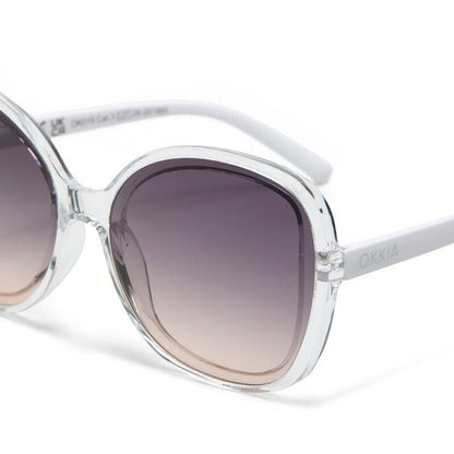 Okkia Anna Sunglasses - Clear with Black Lenses - image 4