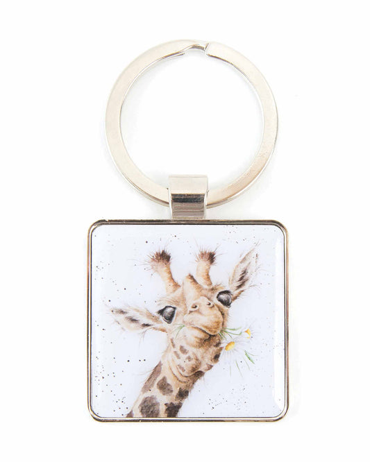 'Flowers' Giraffe Keyring - Image 1