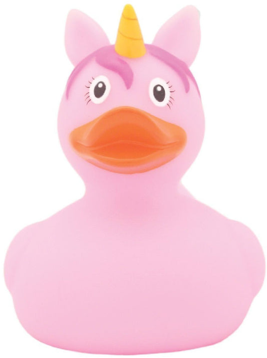 Lilalu Pink Unicorn Rubber Duck Bathtime Toy - Image 1