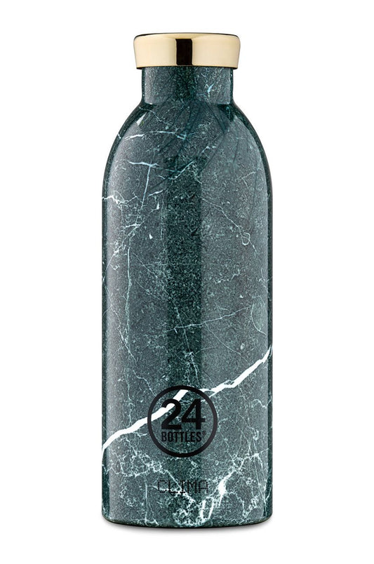24Bottles Clima Water Bottle - Green Marble | 500ml - Image 1