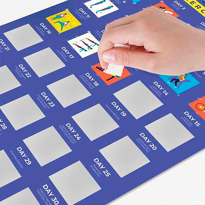 30 Day Fitness Challenge Fitness Scratch Poster