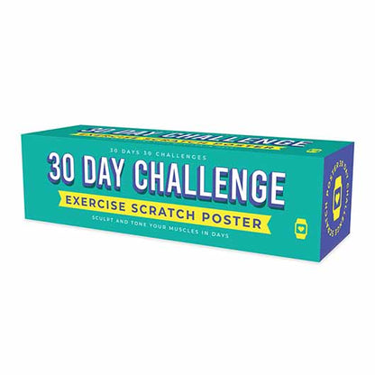 30 Day Fitness Challenge Fitness Scratch Poster