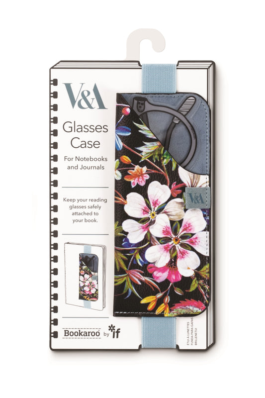V & a Bookaroo Glasses Case Kilburn Black Floral - Image 1